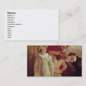 Harlekin, Pierrot und Scapin, Schauspieler von COM Visitenkarte (Vorne/Hinten)