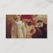 Harlekin, Pierrot und Scapin, Schauspieler von COM Visitenkarte (Rückseite)