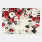 Harlekin-Rosen Geschenkpapier Set (Vorderseite 2)