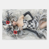 Harlekin-Rosen Geschenkpapier Set (Vorderseite)