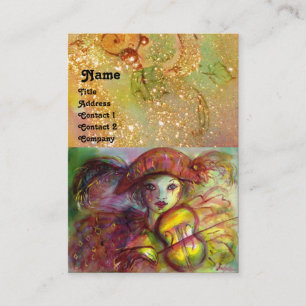 HARLEKIN, rotbraune Glitzern des gelben Grüns Visitenkarte