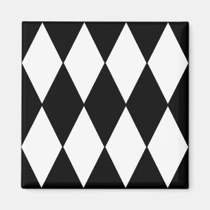 Harlekin schwarz und weiß magnet