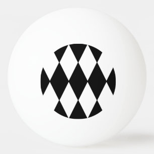 Harlekin schwarz und weiß tischtennisball