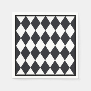 Harlekin-Schwarzes Serviette