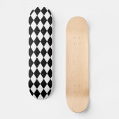 Harlekin Schwarzweiss Skateboard (Vorderseite)
