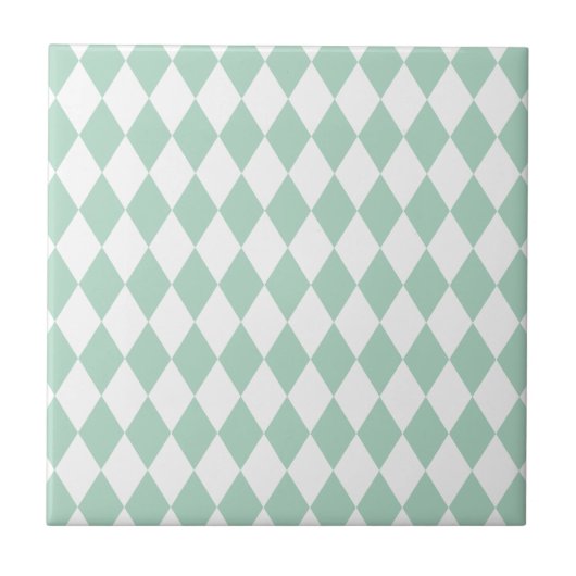 Harlekin Seafoam und Weiß Fliese (Vorderseite)