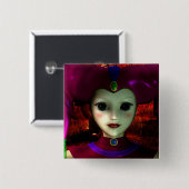 Harlekin-Spielzeug Button (Vorne & Hinten)