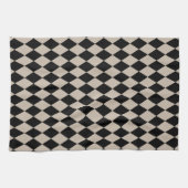 Harlekin TAN und Schwarzes Küchentuch (Horizontal)