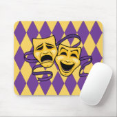 Harlekin-Theater maskiert Mausunterlage Mousepad (Mit Mouse)