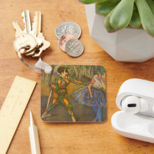 Harlekin und Columbine von Edgar Degas Vintage-Kun Schlüsselanhänger