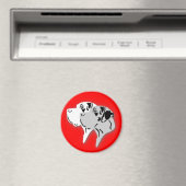 Harlekin und Merle Dane Heads Magnet (In Situ (Geschirrspüler))