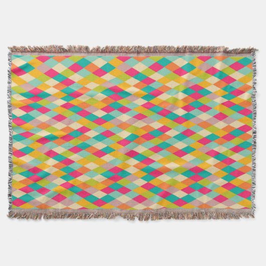 Harlekin Vintage-Muster Decke (Vorderseite)