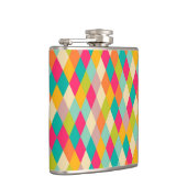 Harlekin Vintage-Muster Flachmann (Rechts)