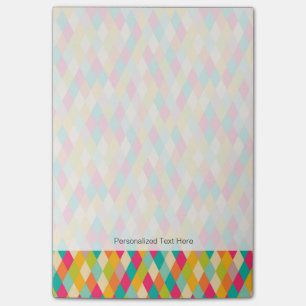 Harlekin Vintage-Muster Post-it Klebezettel