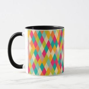Harlekin Vintage-Muster Tasse