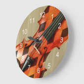 Harlekin-Violine Große Wanduhr (Winkel)