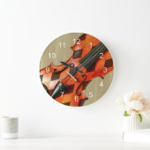 Harlekin-Violine Große Wanduhr (Zuhause)