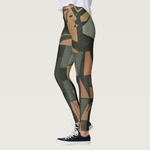 Harlekin von Juan Gris, Vintage Cubism Kunst Leggings
