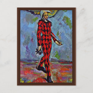 Harlekin von Paul Cézanne (Beste Qualität) Postkarte