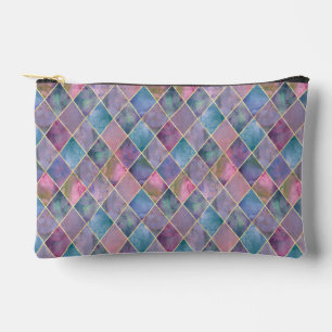 Harlekin-Wasserfarbe-Diamant-Geometrisches Muster Zubehörtasche