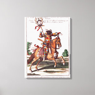 Harlekin zu Pferd Leinwanddruck