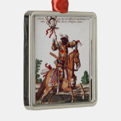 Harlekin zu Pferd Silbernes Ornament (Rechts)