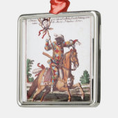 Harlekin zu Pferd Silbernes Ornament (Links)