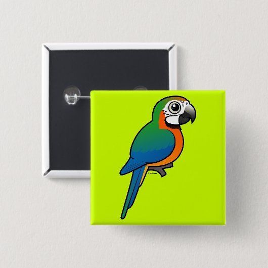 HarlekinMacaw Button (Vorne & Hinten)