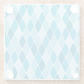 Harlekinwintermuster Glasuntersetzer (Rückseite)