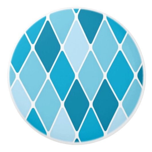 Harlekinwintermuster Keramikknauf (Vorderseite)