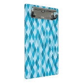 Harlekinwintermuster Mini Klemmbrett (Schrägansicht)