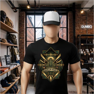Harlem Apollo Theater Art Deco Gold NYC Musik T-Shirt