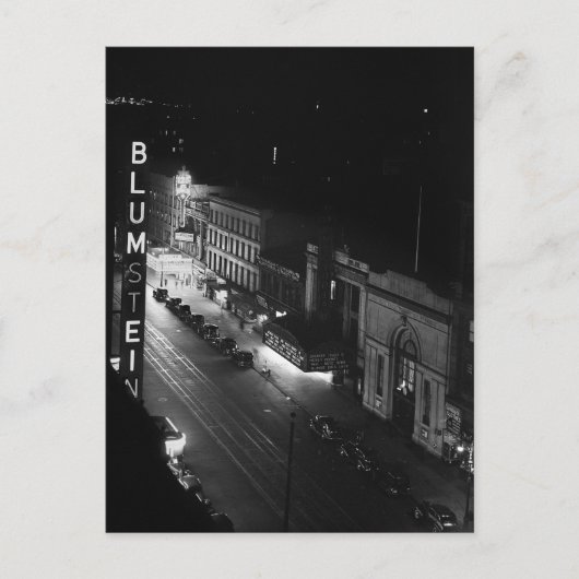 Harlem bei Nacht, 1941 Postkarte (Vorderseite)