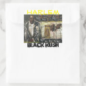 HARLEM BLACK KUSH QUADRATISCHER AUFKLEBER (Tasche)