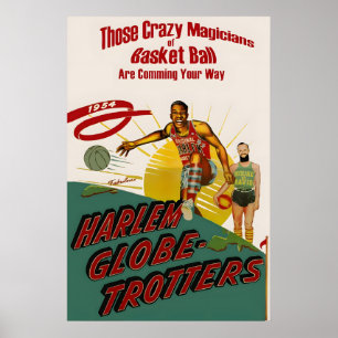 Harlem Globetrotters Werbeplakat aus den 1950er Ja Poster