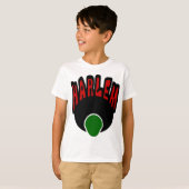 Harlem Graffiti mit Face & Big Afro, 3 Farben T-Shirt (Vorne ganz)