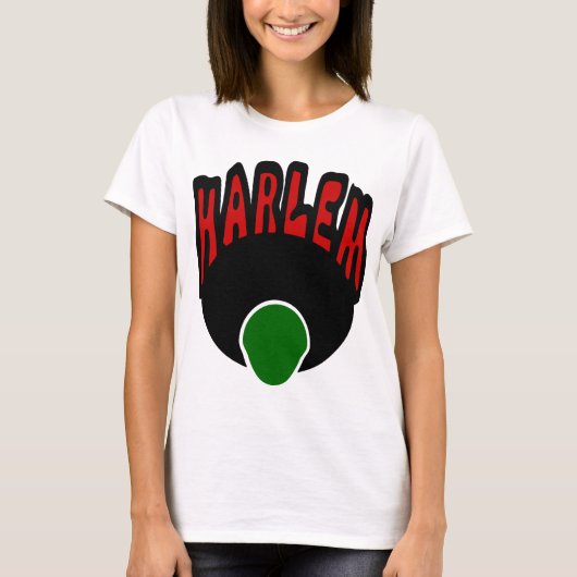 Harlem-Graffiti mit Gesicht u. großem Afro, 3 T-Shirt (Vorderseite)