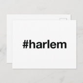 HARLEM Hashtag Postkarte (Vorne/Hinten)