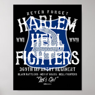 Harlem Hellfighters Vintage Schwarze Militärgeschi Poster