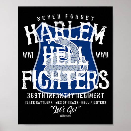 Harlem Hellfighters Vintage Schwarze Militärgeschi Poster (Vorne)