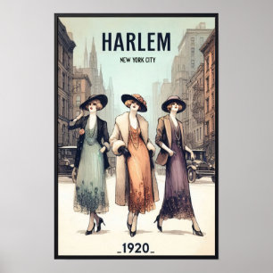 Harlem in den 1920er Jahren New York City Vintage Poster