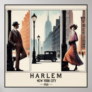 Harlem in den 1920er Jahren New York City Vintage Poster