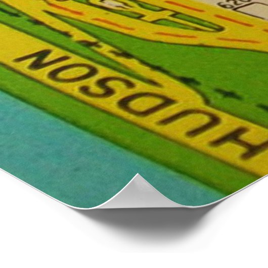 Harlem, Manhattan Vintag Map Poster (Ecke)