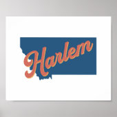 Harlem, Montana-Staat Poster (Vorne)