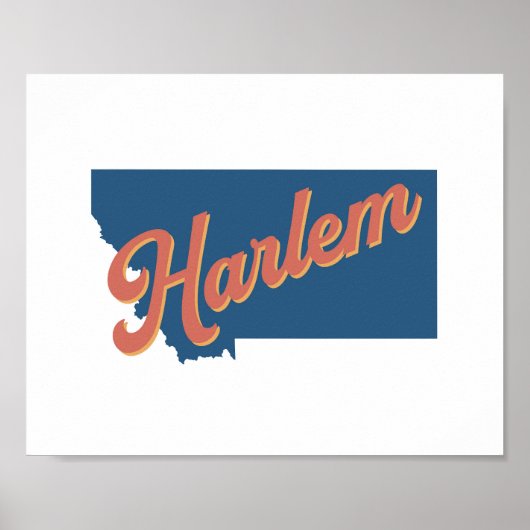 Harlem, Montana-Staat Poster (Vorne)