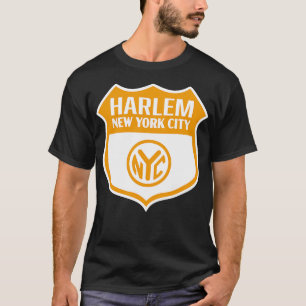 Harlem New York City Retro Token Shield Gold auf W T-Shirt