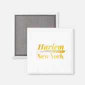 Harlem New York Gold Magnet (Vorderseite/Rückseite)