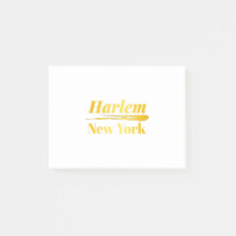 Harlem New York Gold Post-it Klebezettel