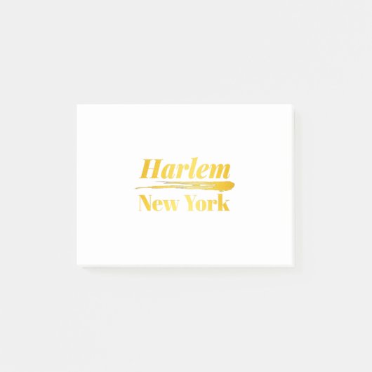 Harlem New York Gold Post-it Klebezettel (Vorderseite)