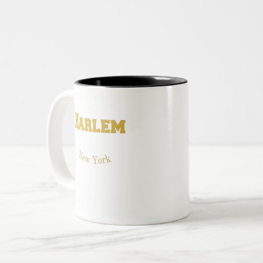 Harlem New York Gold Tasse (Vorderseite Links)